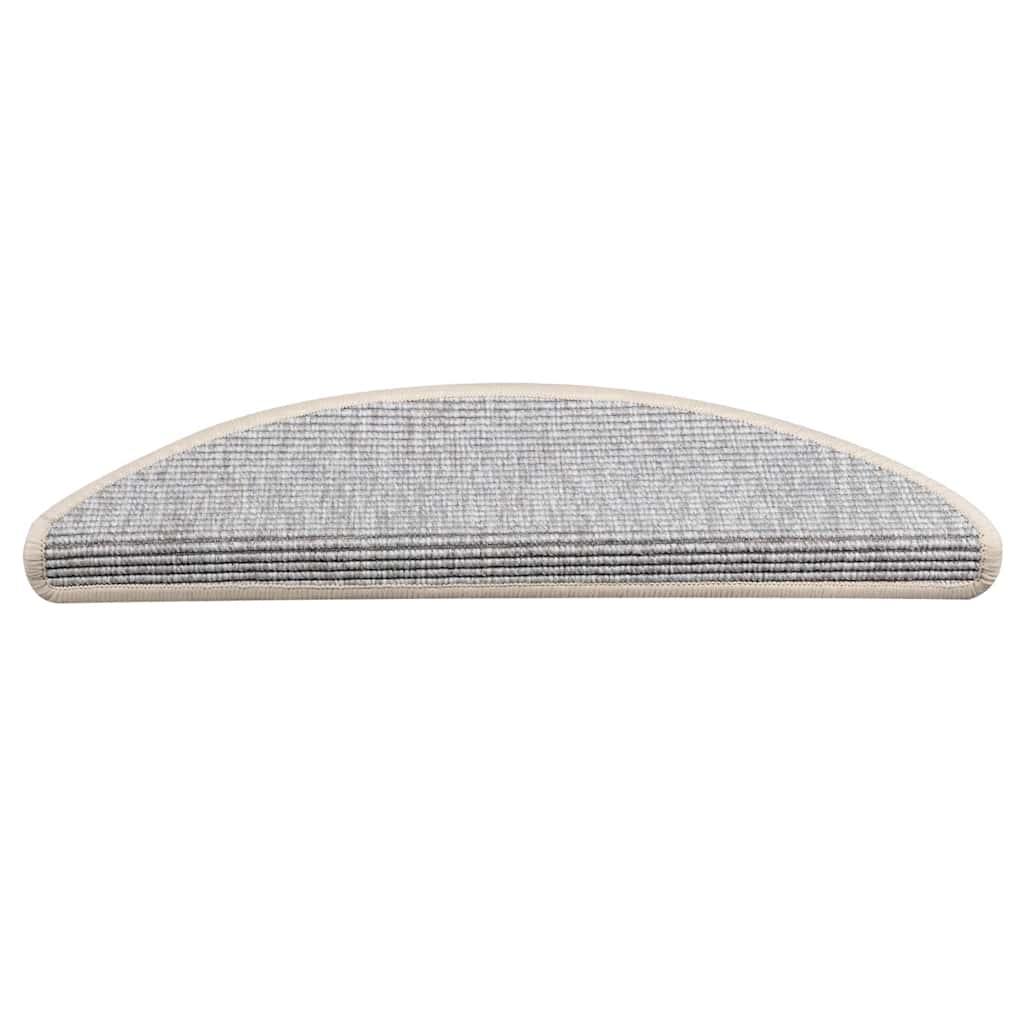 Trappematter 15 stk 56x17x3 cm sølvfargede halvrund