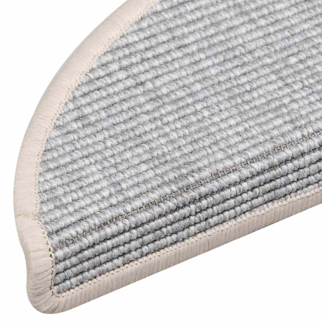 Trappematter 15 stk 56x17x3 cm sølvfargede halvrund
