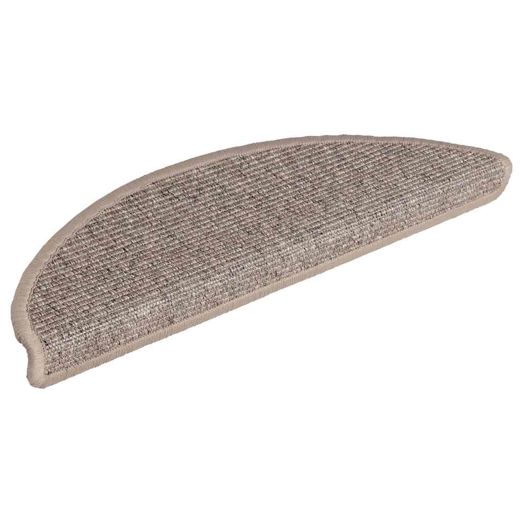 Trappematter 15 stk 56x17x3 cm mørk beige halvrund