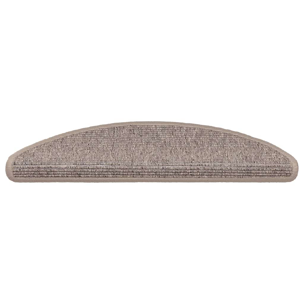 Trappematter 15 stk 56x17x3 cm mørk beige halvrund