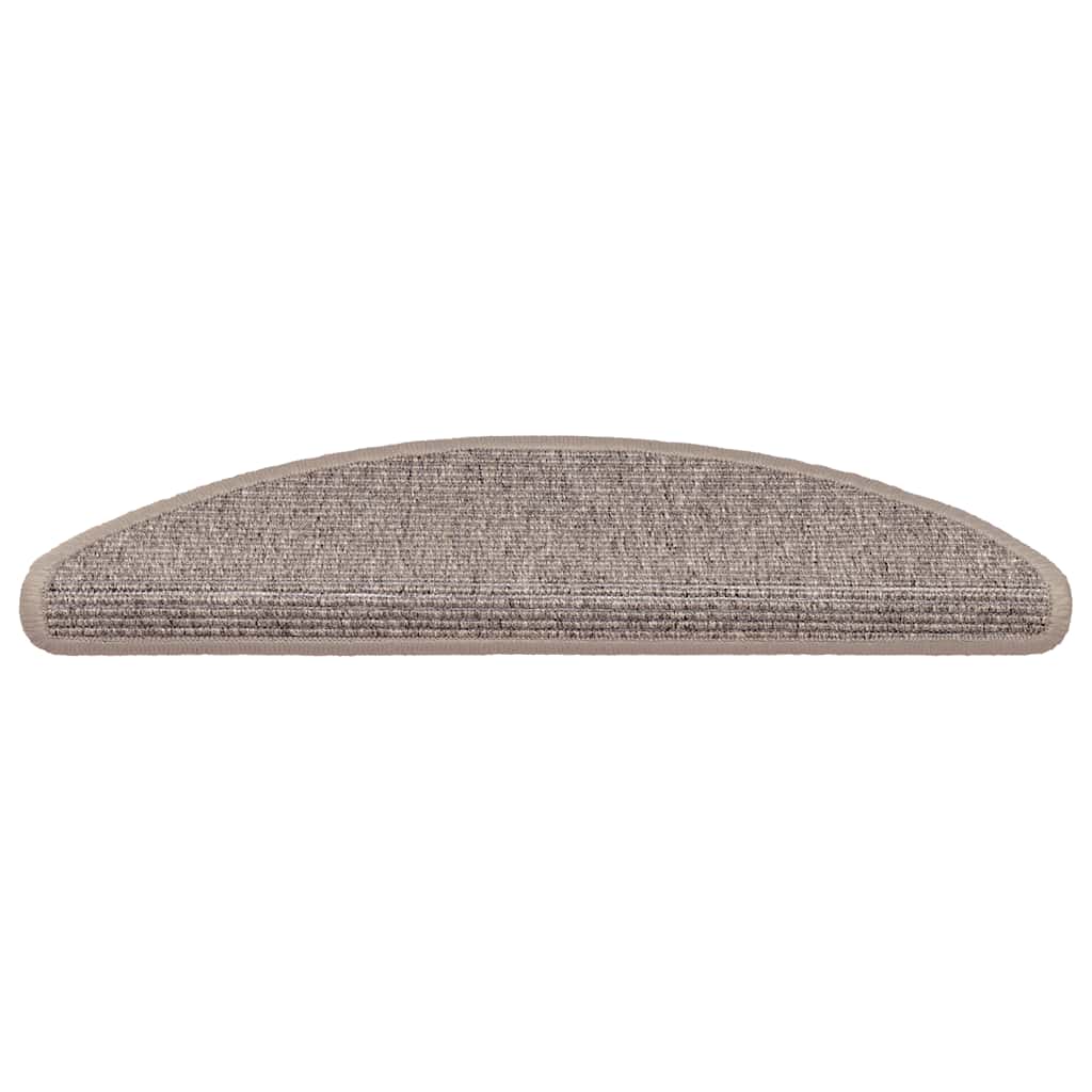 Trappematter 15 stk 56x17x3 cm mørk beige halvrund