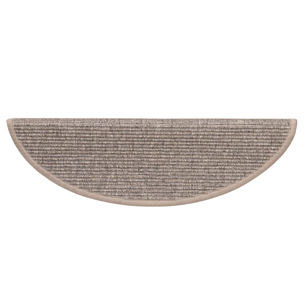 Trappematter 15 stk 56x17x3 cm mørk beige halvrund