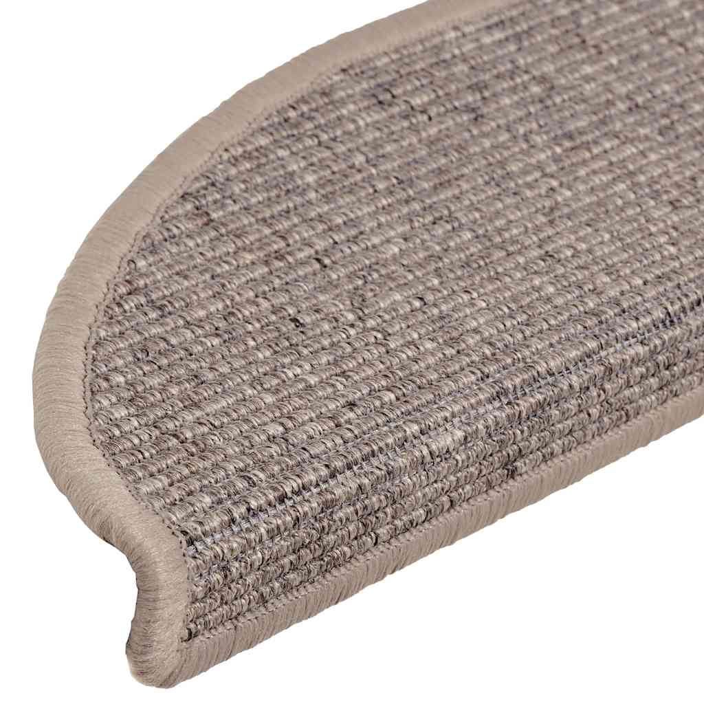 Trappematter 15 stk 56x17x3 cm mørk beige halvrund