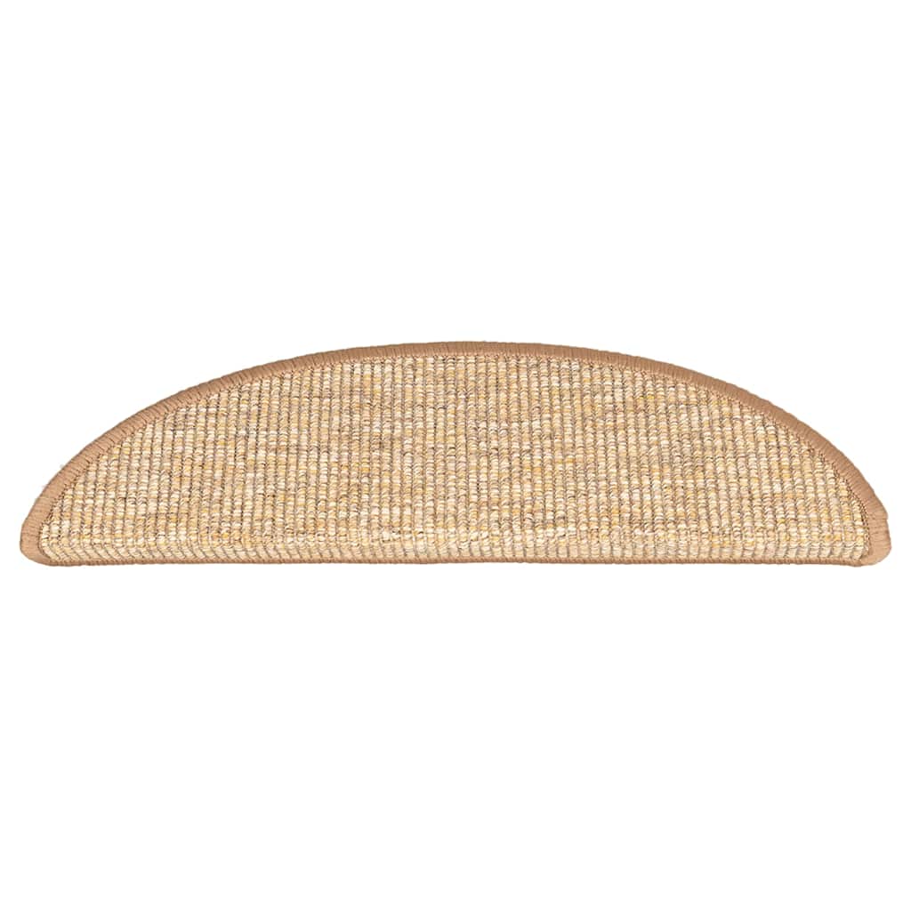 Trappematter 15 stk 56x17x3 cm lysebrune halvrund
