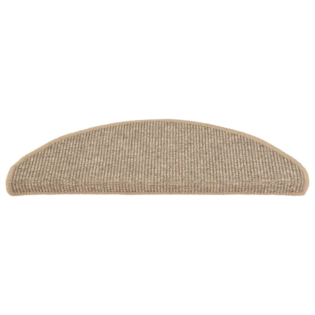Trappematter 15 stk 65x21x4 cm mørk beige halvrund store