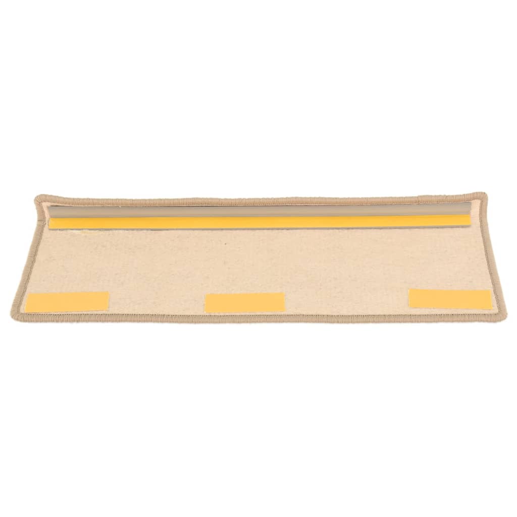 Trappematter 15 stk 65x21x4 cm mørk beige rektangulær kant