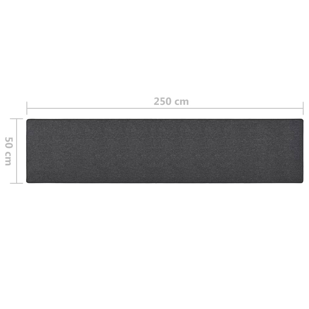Teppeløper i antrasitt 50x250 cm