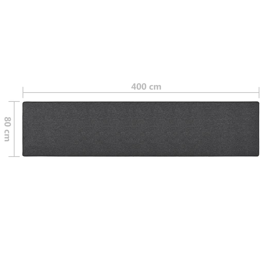 Teppeløper i antrasitt 80x400 cm