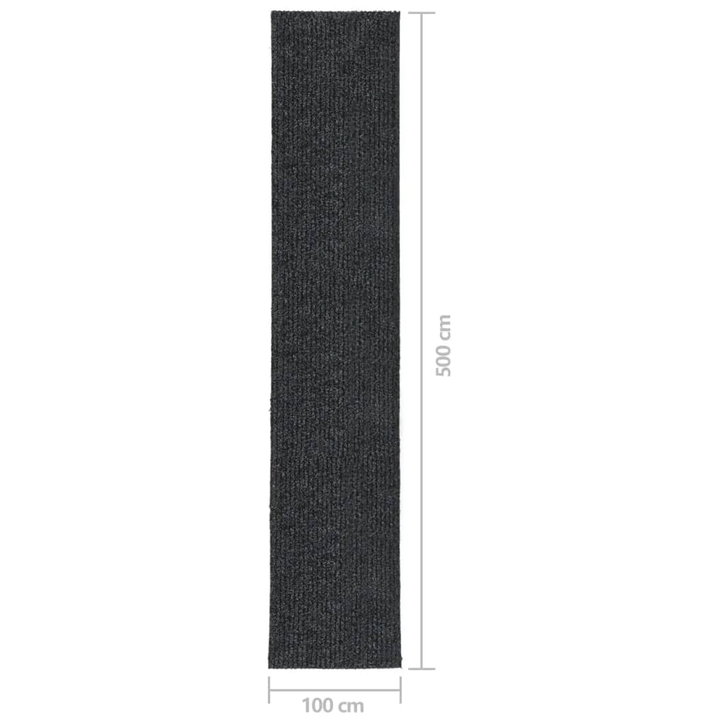 Smussfangende teppeløper antrasitt 100x500 cm