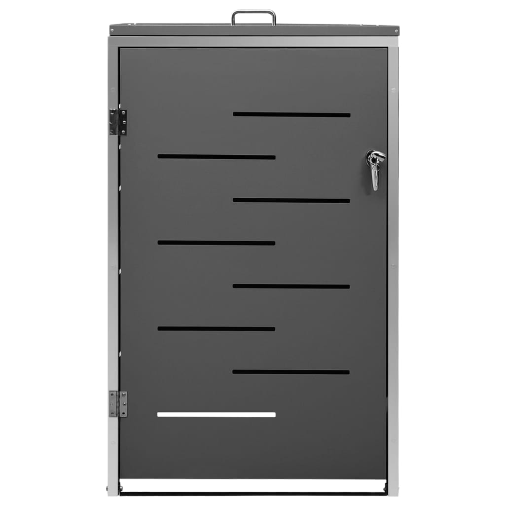 Søppeldunkskur enkelt 69x77,5x112,5 cm rustfritt stål