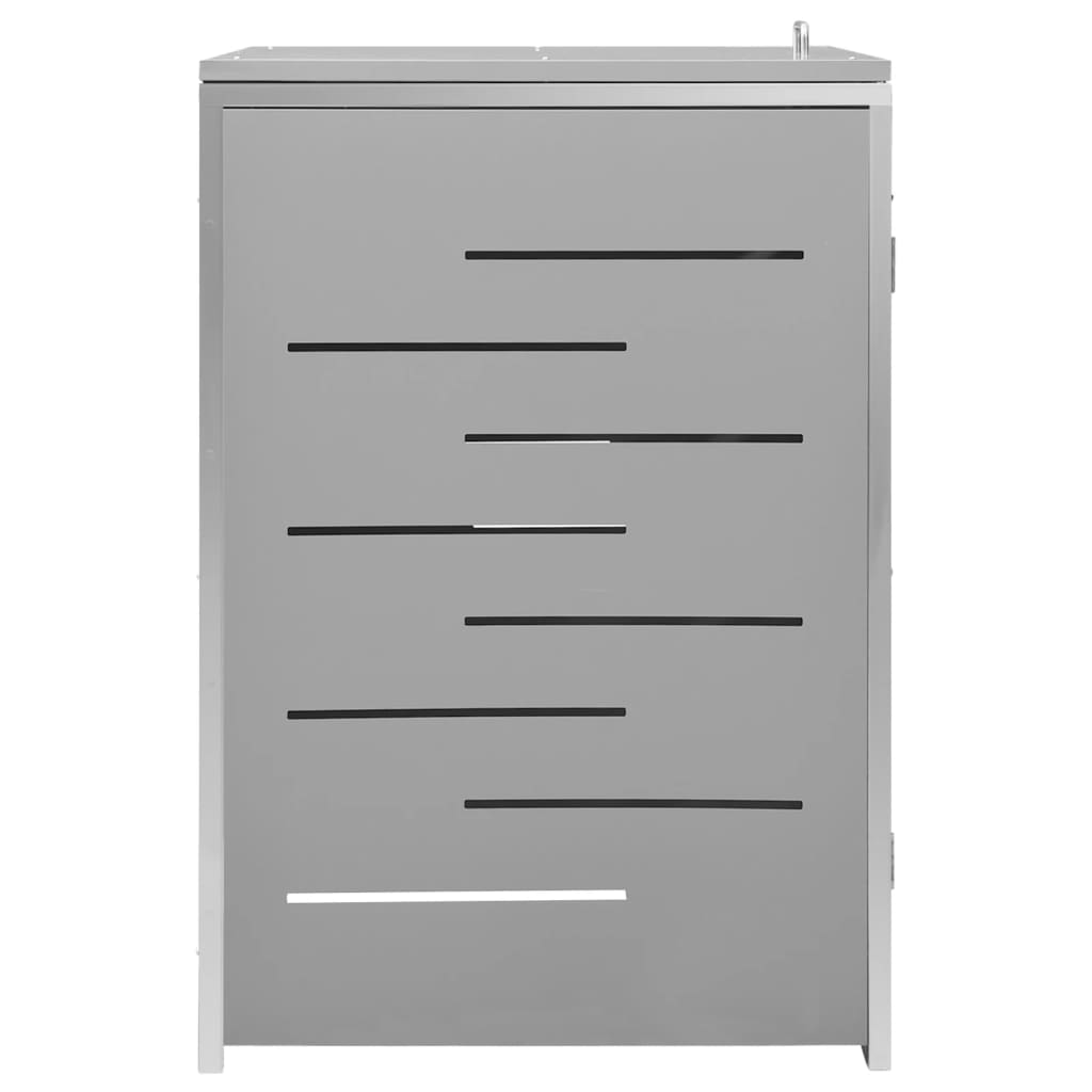 Søppeldunkskur enkelt 69x77,5x115 cm rustfritt stål