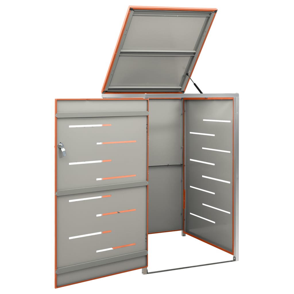 Søppeldunkskur enkelt 69x77,5x115 cm rustfritt stål