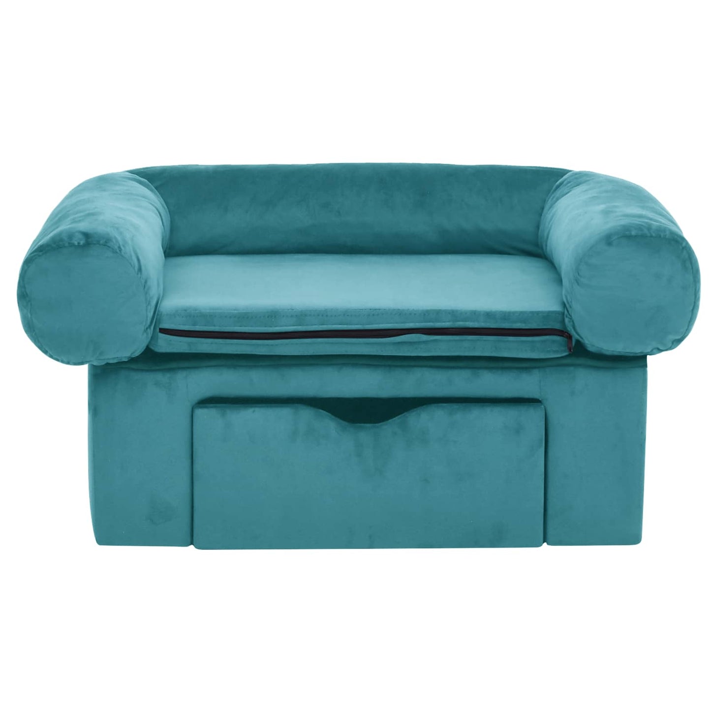 Hundesofa med lagring Turkis 75 x 50 x 38cm Plysj
