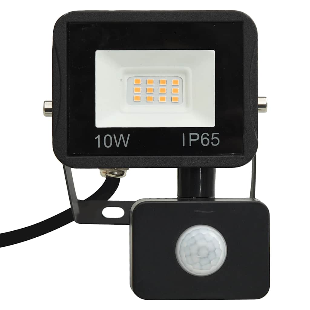 LED-flomlys med sensor 10 W varmhvit vidaXL