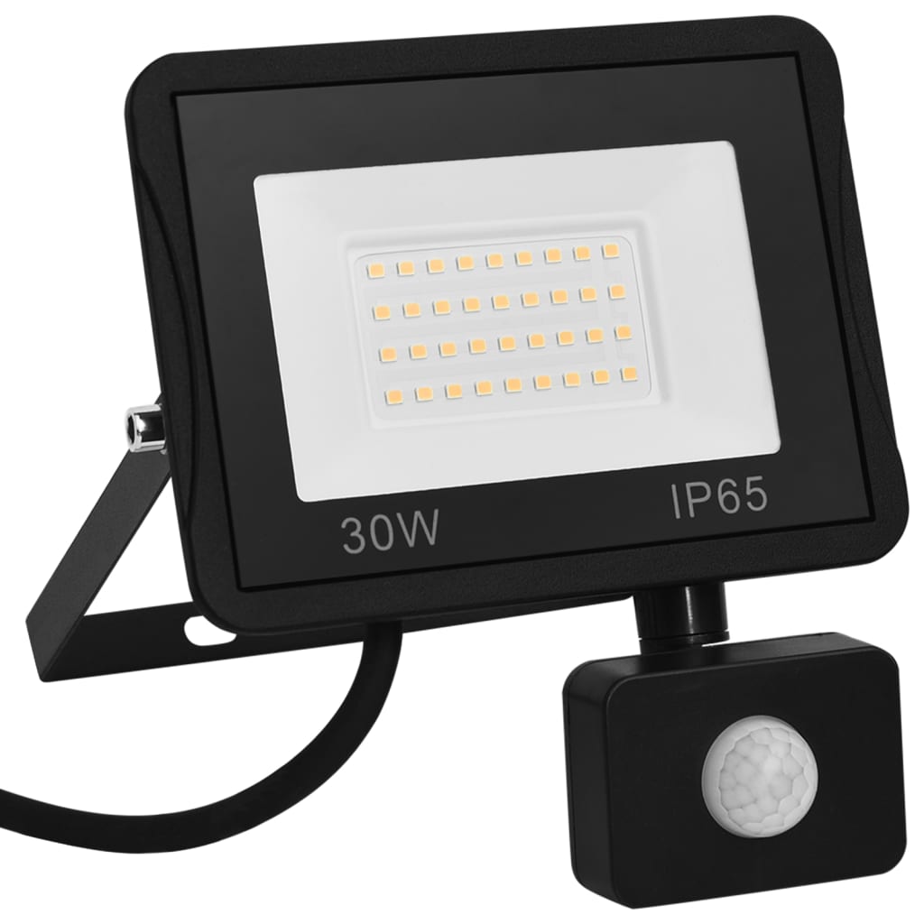 LED-flomlys med sensor 30 W varmhvit