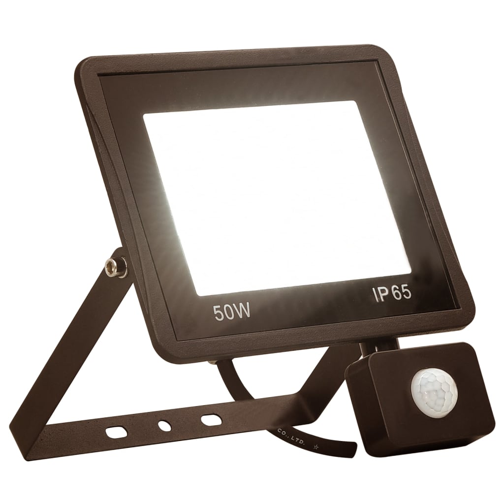 LED-flomlys med sensor 50 W varmhvit