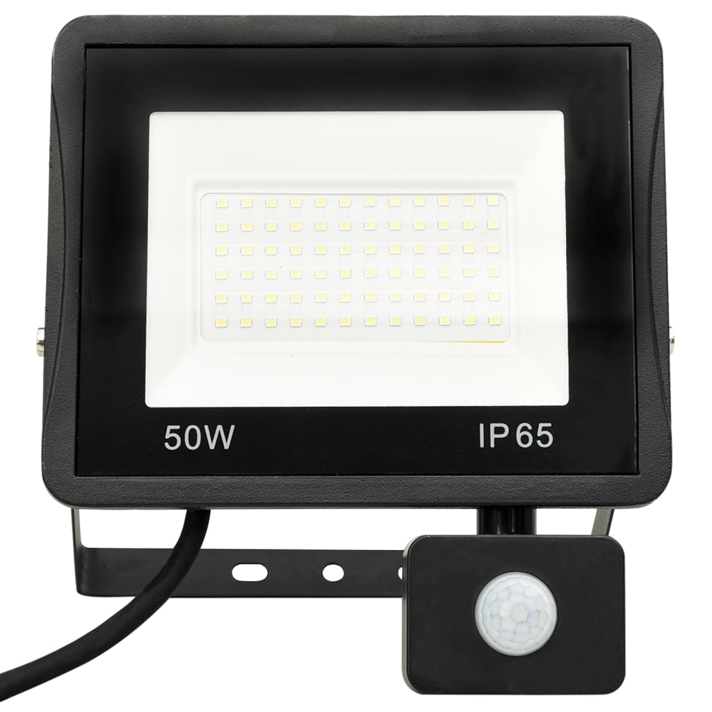 LED-flomlys med sensor 50 W varmhvit