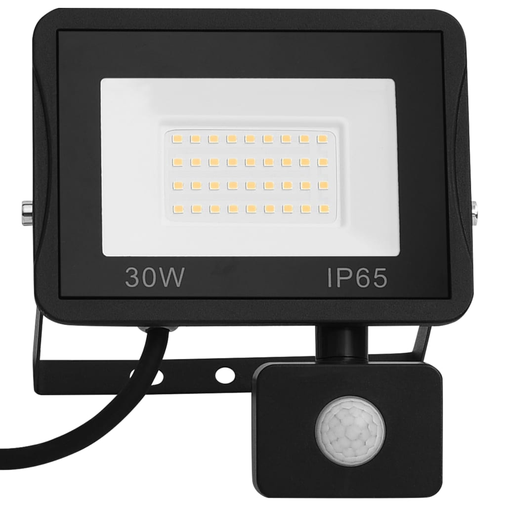 LED-flomlys med sensor 30 W kaldhvit
