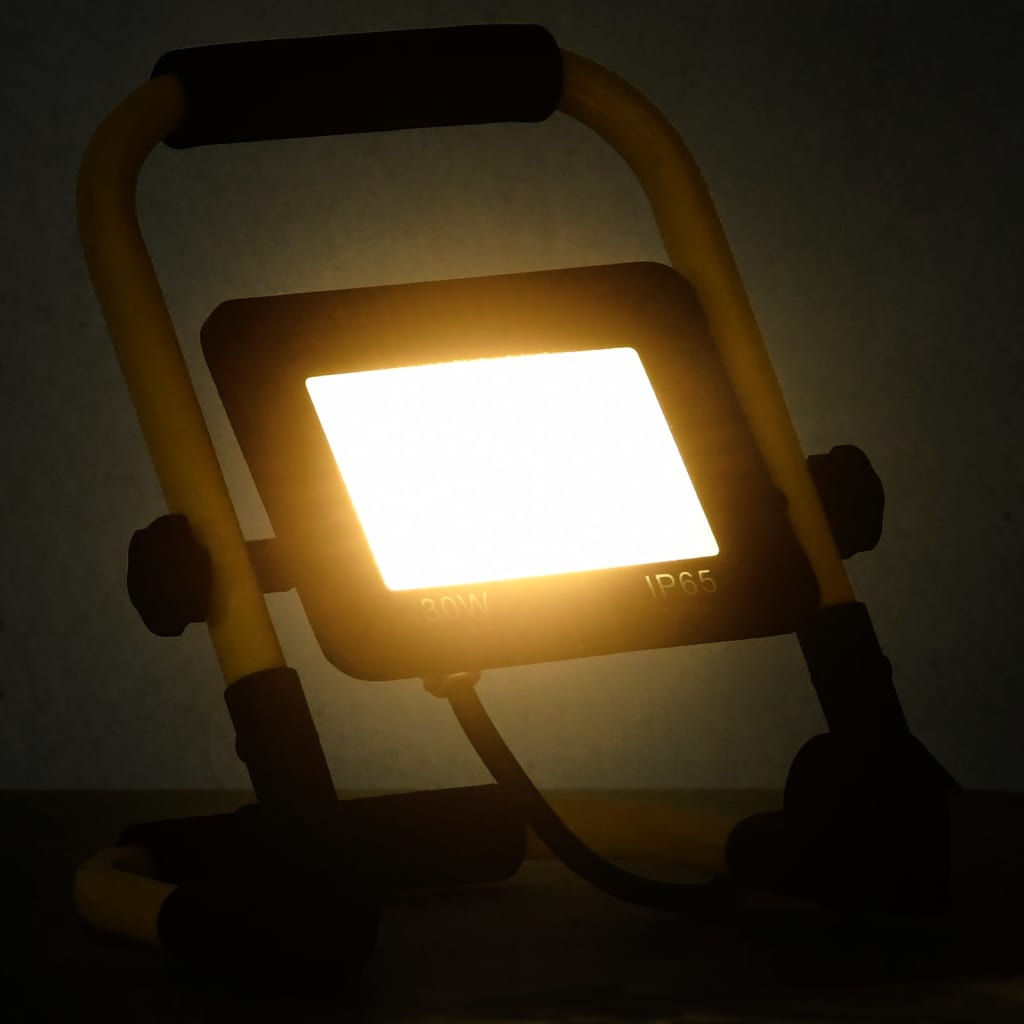 LED-flomlys med håndtak 30 W varmhvit
