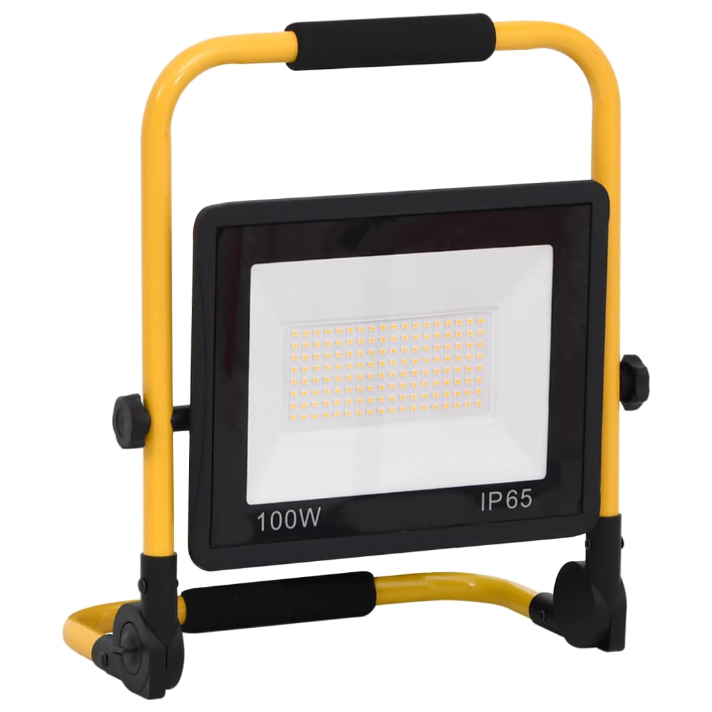 LED-flomlys med håndtak 100 W varmhvit