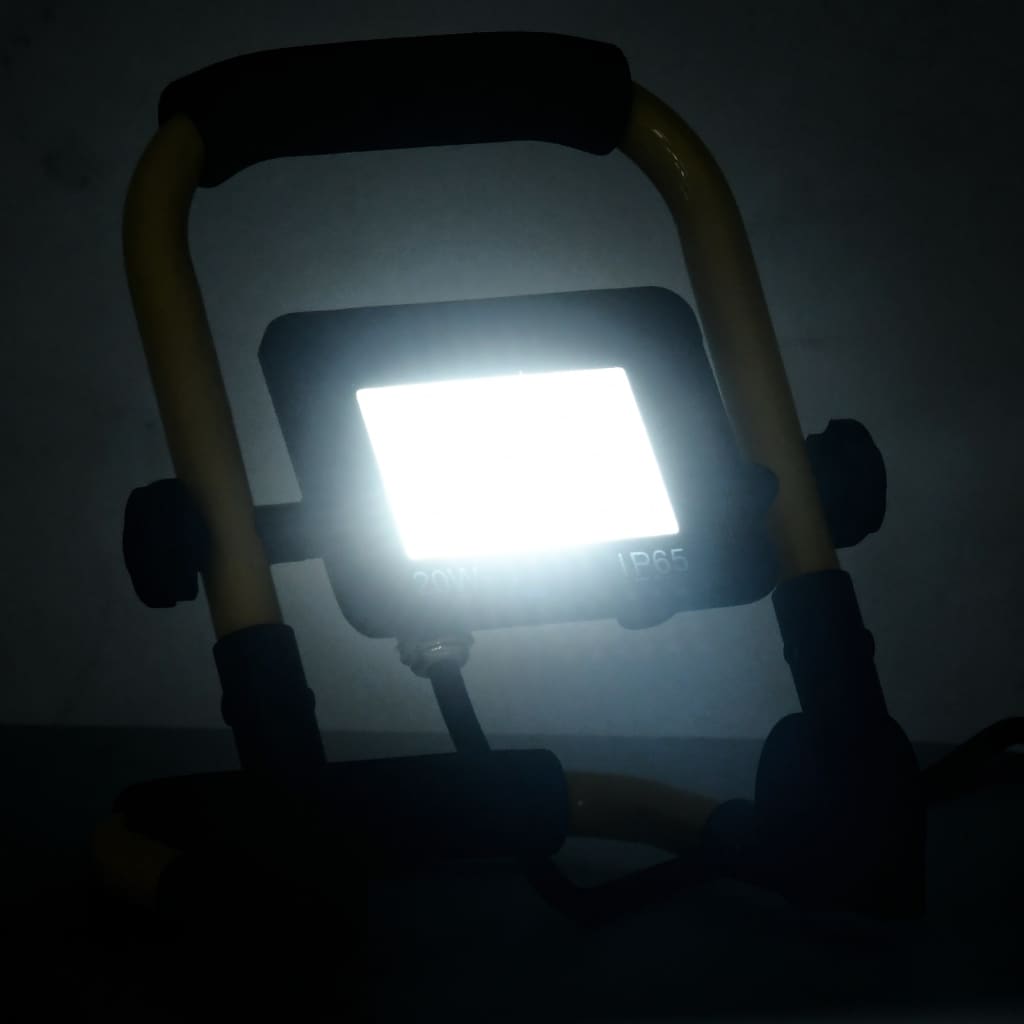 LED-flomlys med håndtak 20 W kaldhvit