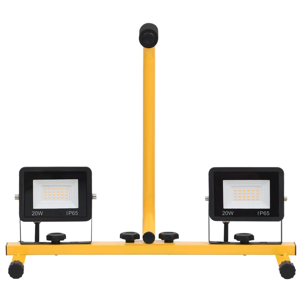 LED-flomlys med håndtak 2x20 W kaldhvit