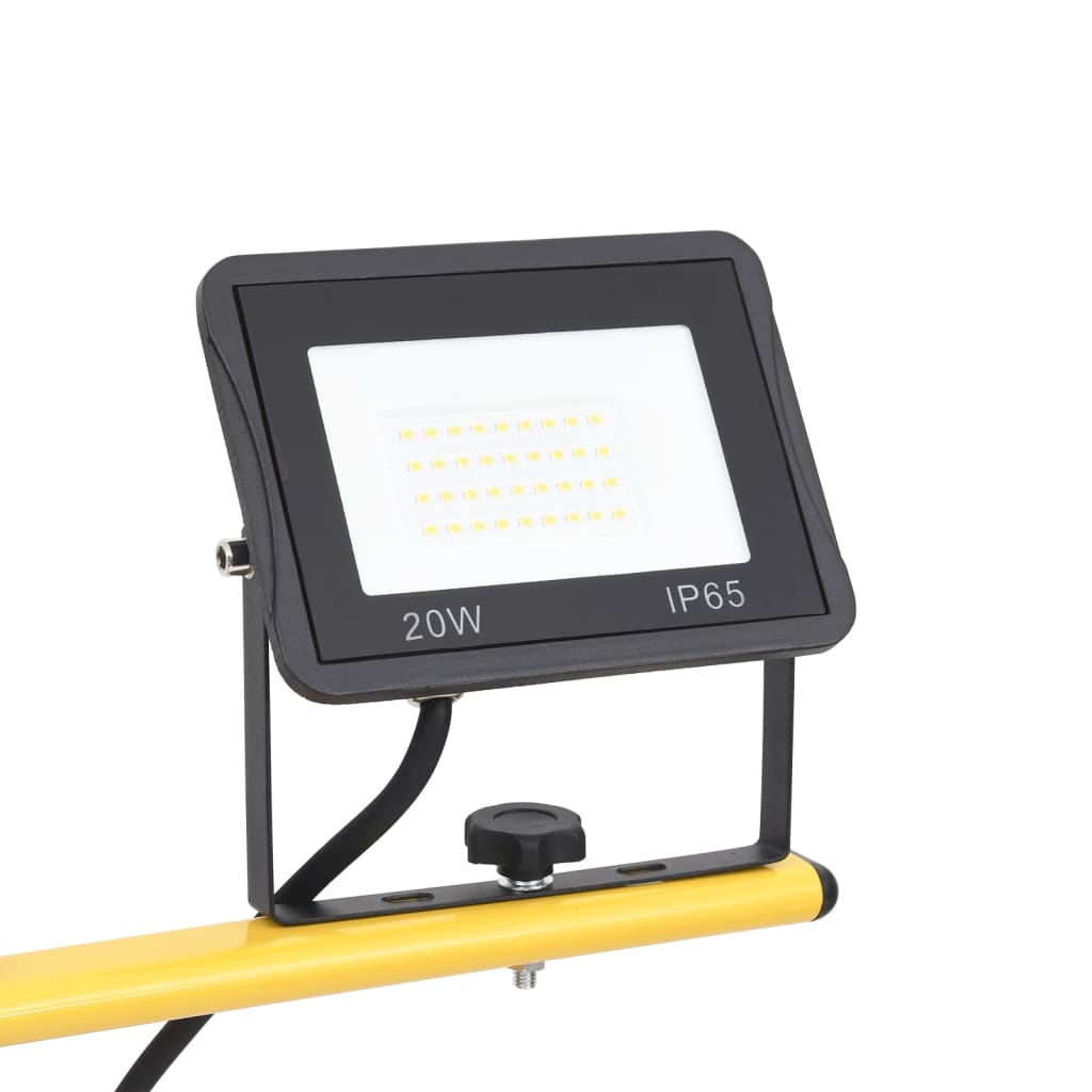LED-flomlys med stativ 2x20 W varmhvit