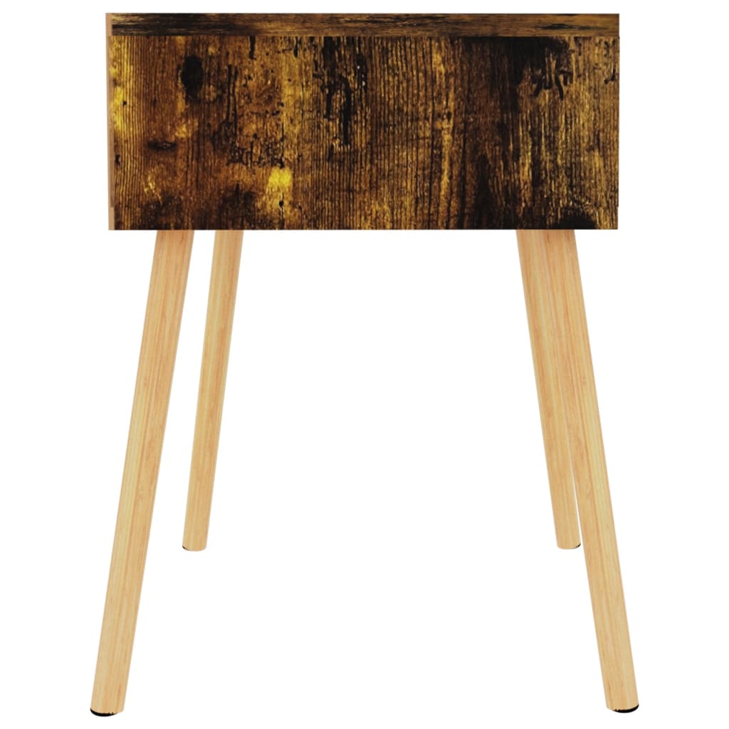 Nattbord 2 stk røkt eik 40x40x56 cm konstruert tre