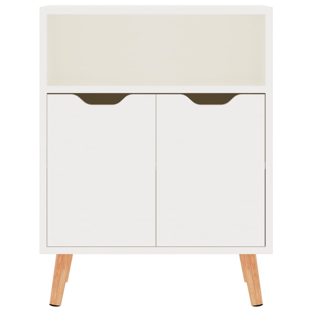 Skjenk høyglans hvit 60x30x72 cm konstruert tre