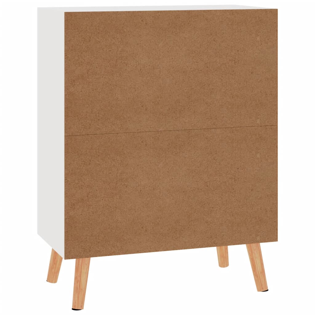 Skjenk høyglans hvit 60x30x72 cm konstruert tre