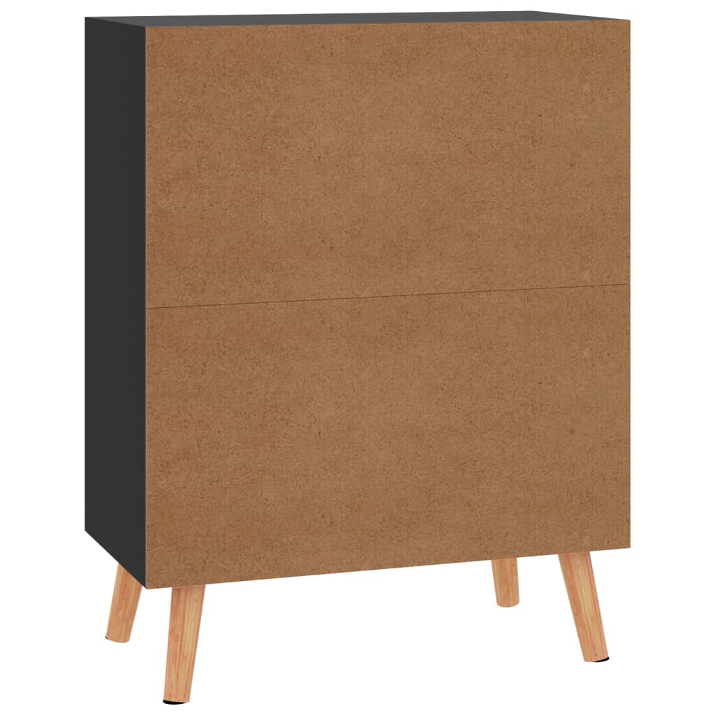 Skjenk høyglans svart 60x30x72 cm sponplate