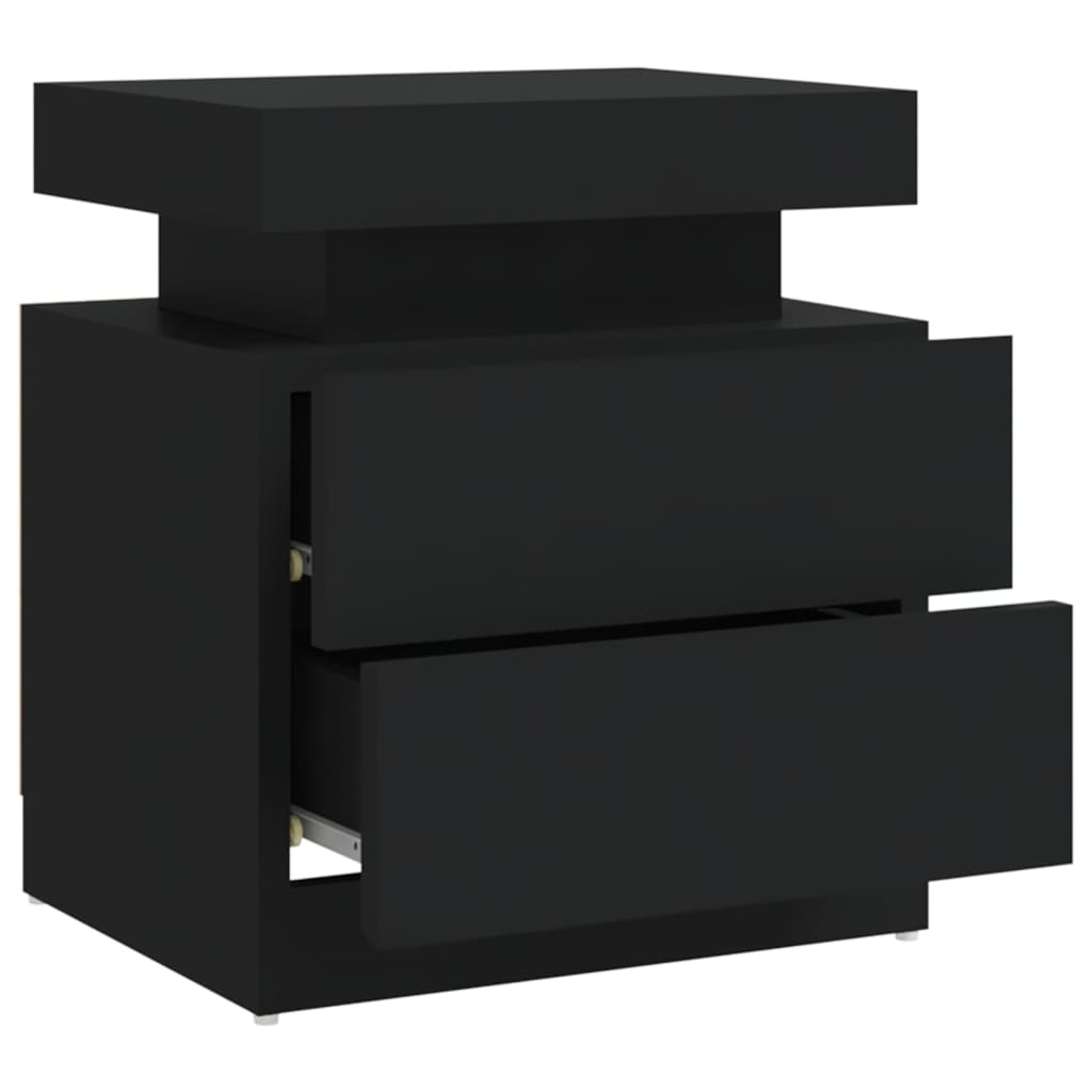 Nattbord svart 45x35x52 cm konstruert tre