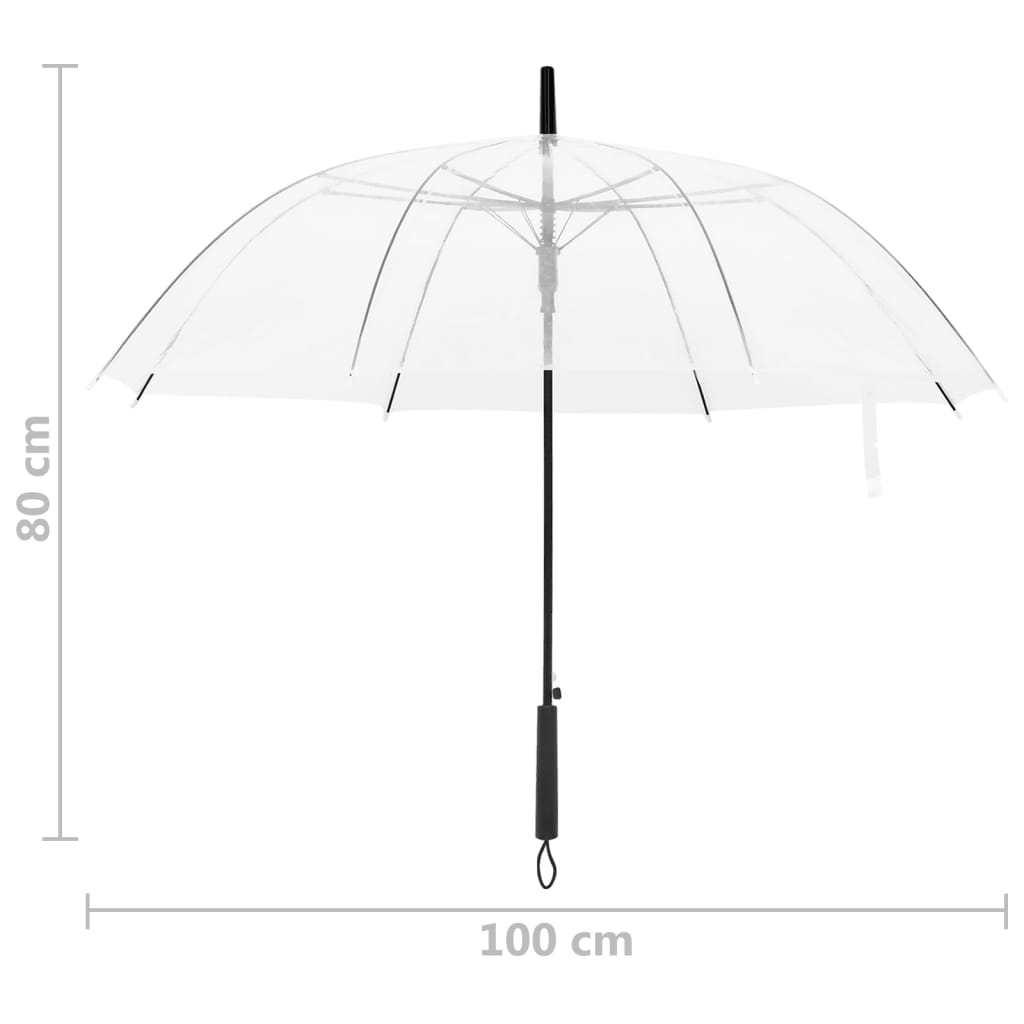 Paraply gjennomsiktig 100 cm