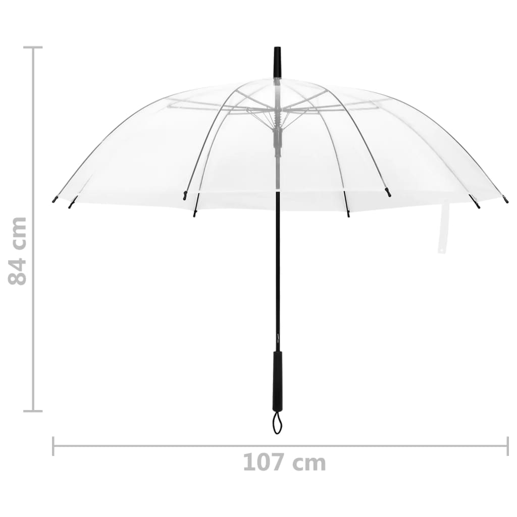 Paraply gjennomsiktig 107 cm