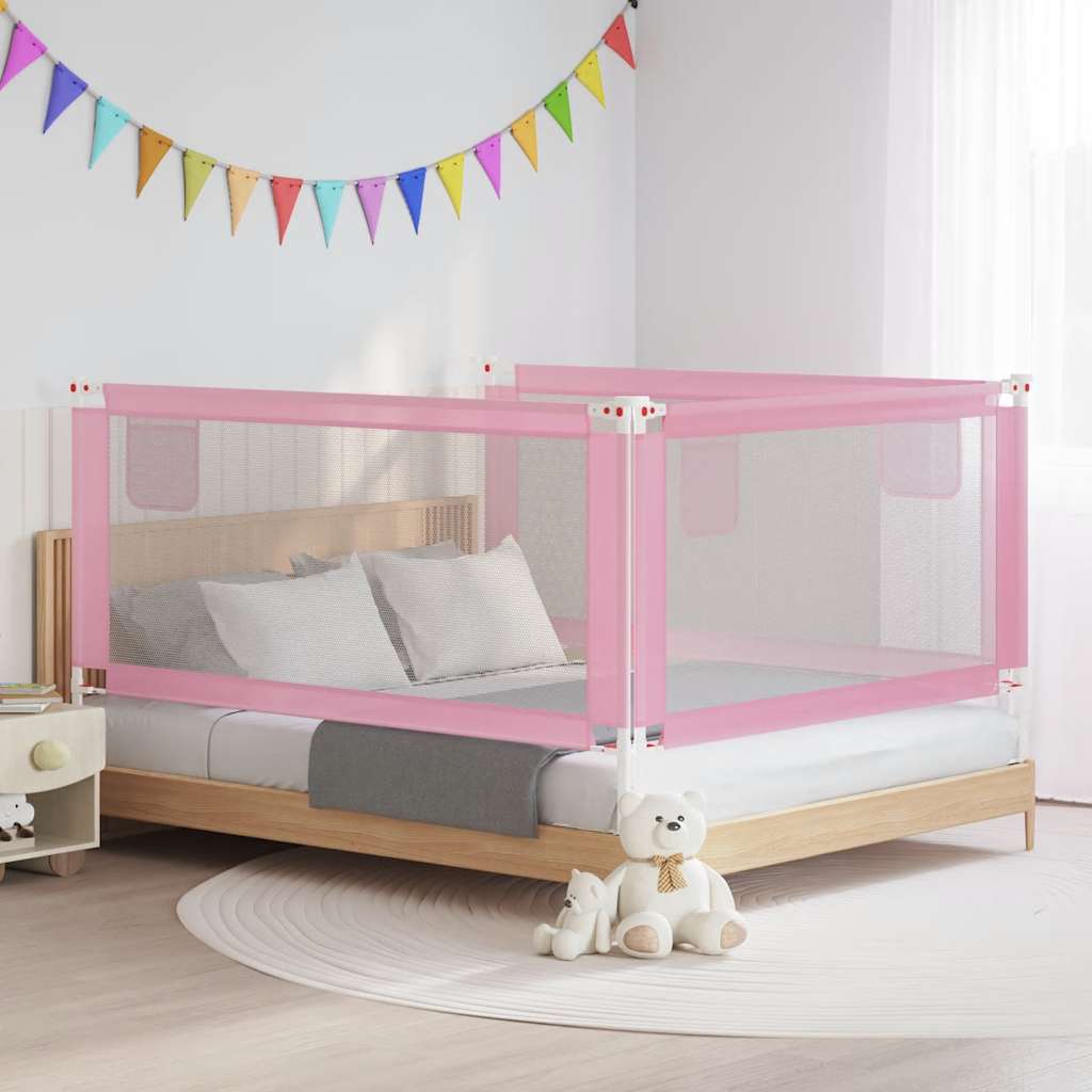 Sengehest småbarn rosa 180x25 cm stoff