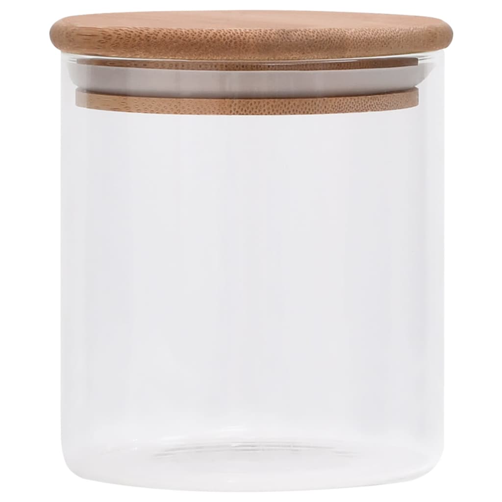 Glasskrukker med bambuslokk 6 stk 600 ml