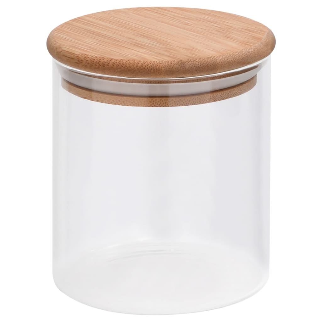 Glasskrukker med bambuslokk 10 stk 600 ml