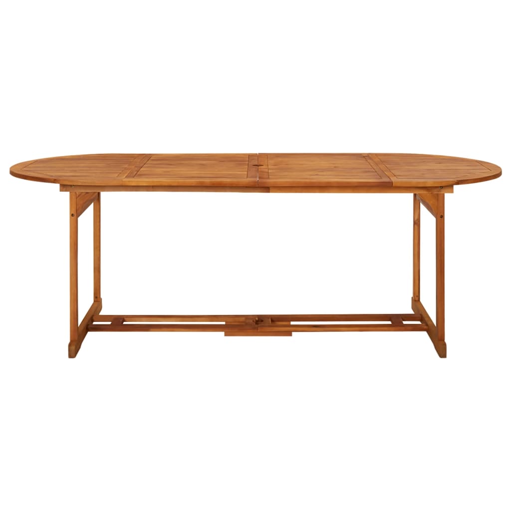 Utendørs spisebord 220x90x75 cm heltre akasie