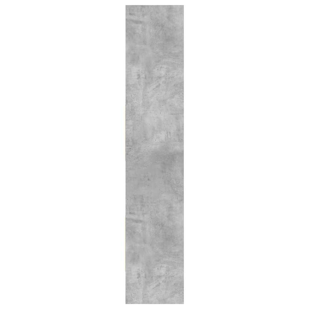 Bokhylle betonggrå 40x35x180 cm konstruert tre