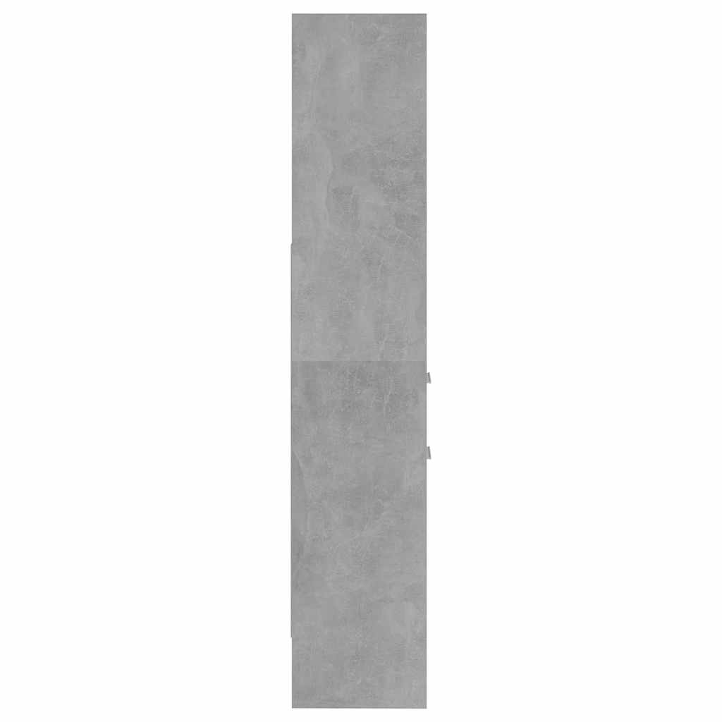 Bokhylle betonggrå 40x35x180 cm konstruert tre