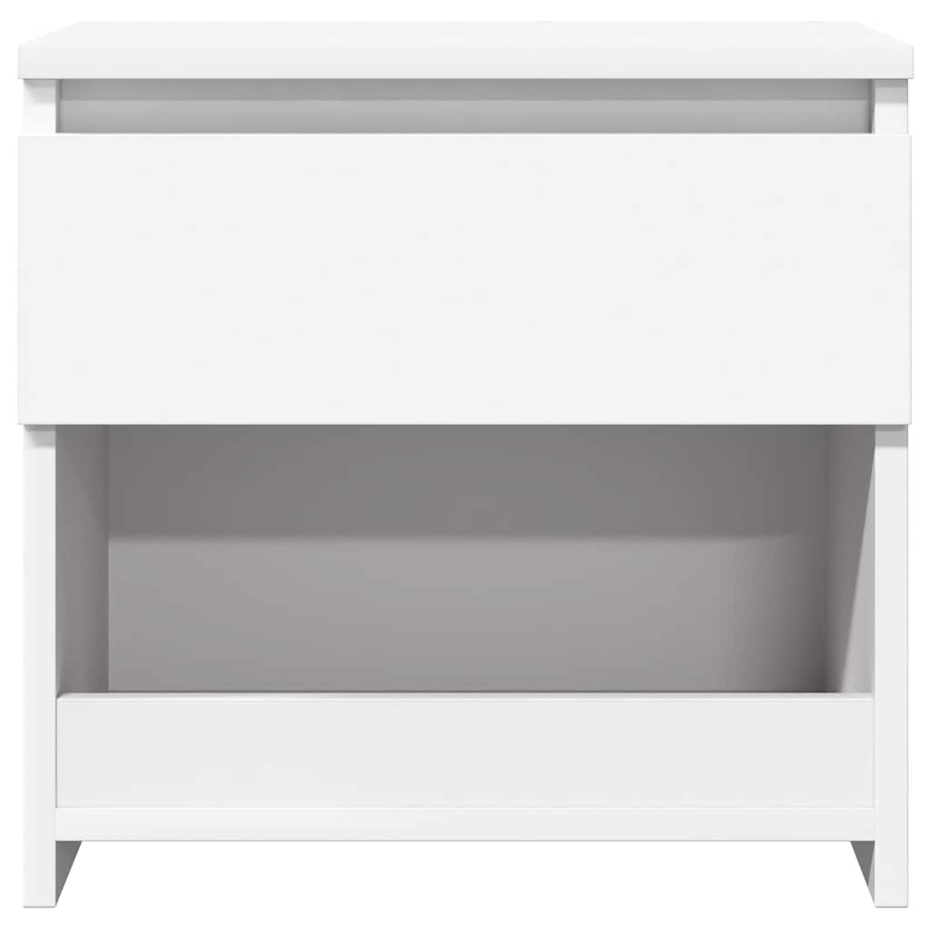 Nattbord 2 stk hvit 40x30x39 cm konstruert tre