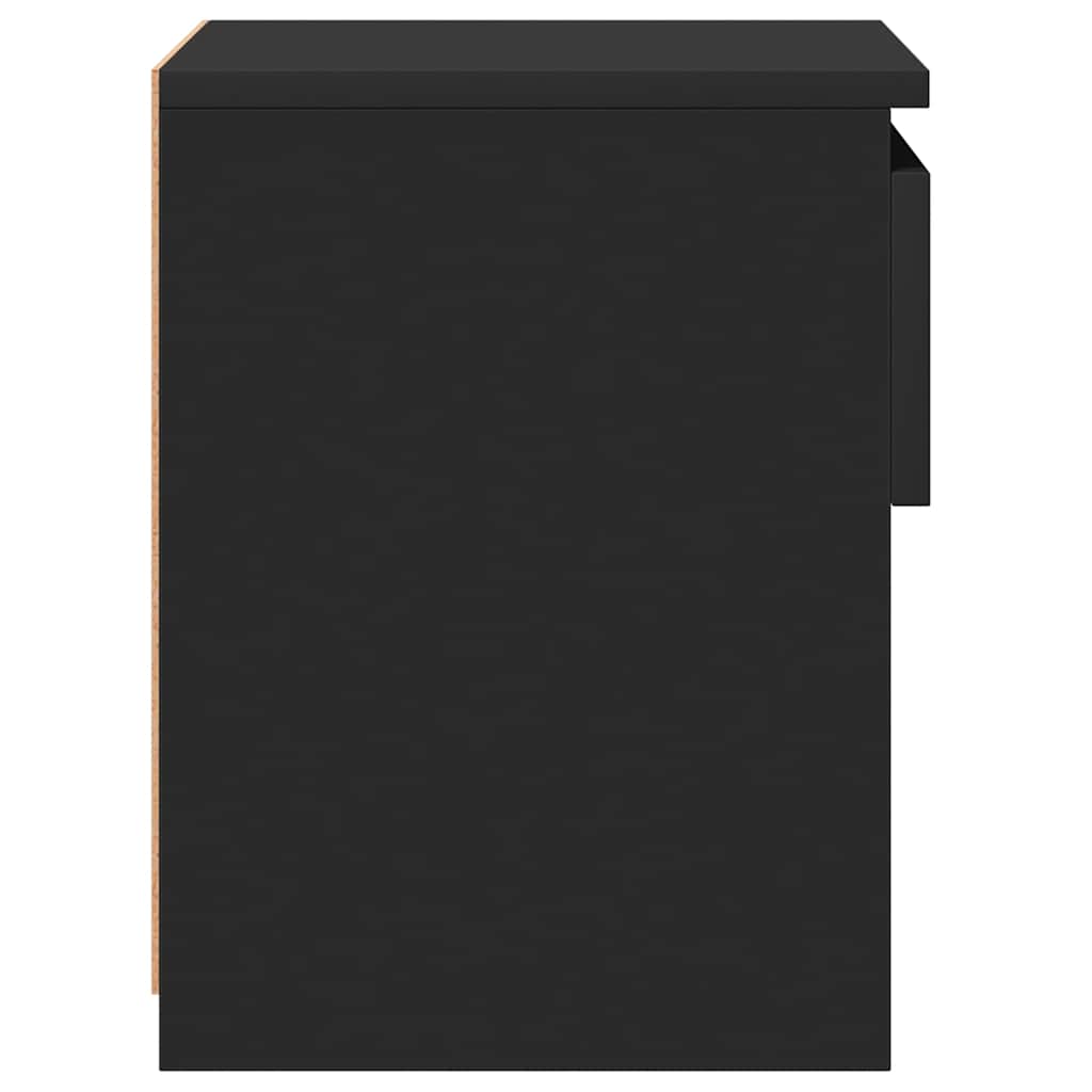 Nattbord 2 stk svart 40x30x39 cm konstruert tre