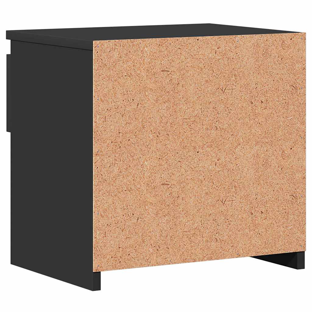 Nattbord 2 stk svart 40x30x39 cm konstruert tre