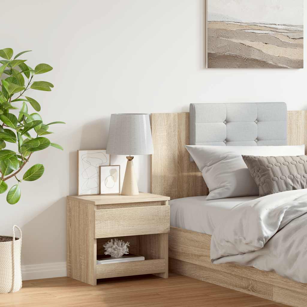 Nattbord sonoma eik 40x30x39 cm konstruert tre