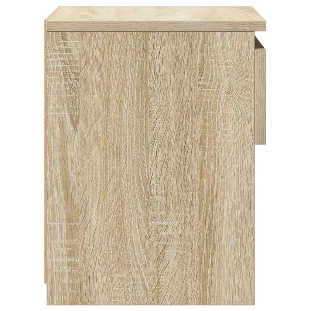 Nattbord 2 stk sonoma eik 40x30x39 cm konstruert tre
