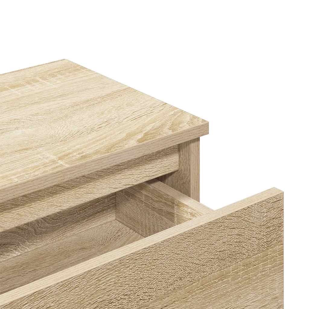 Nattbord 2 stk sonoma eik 40x30x39 cm konstruert tre