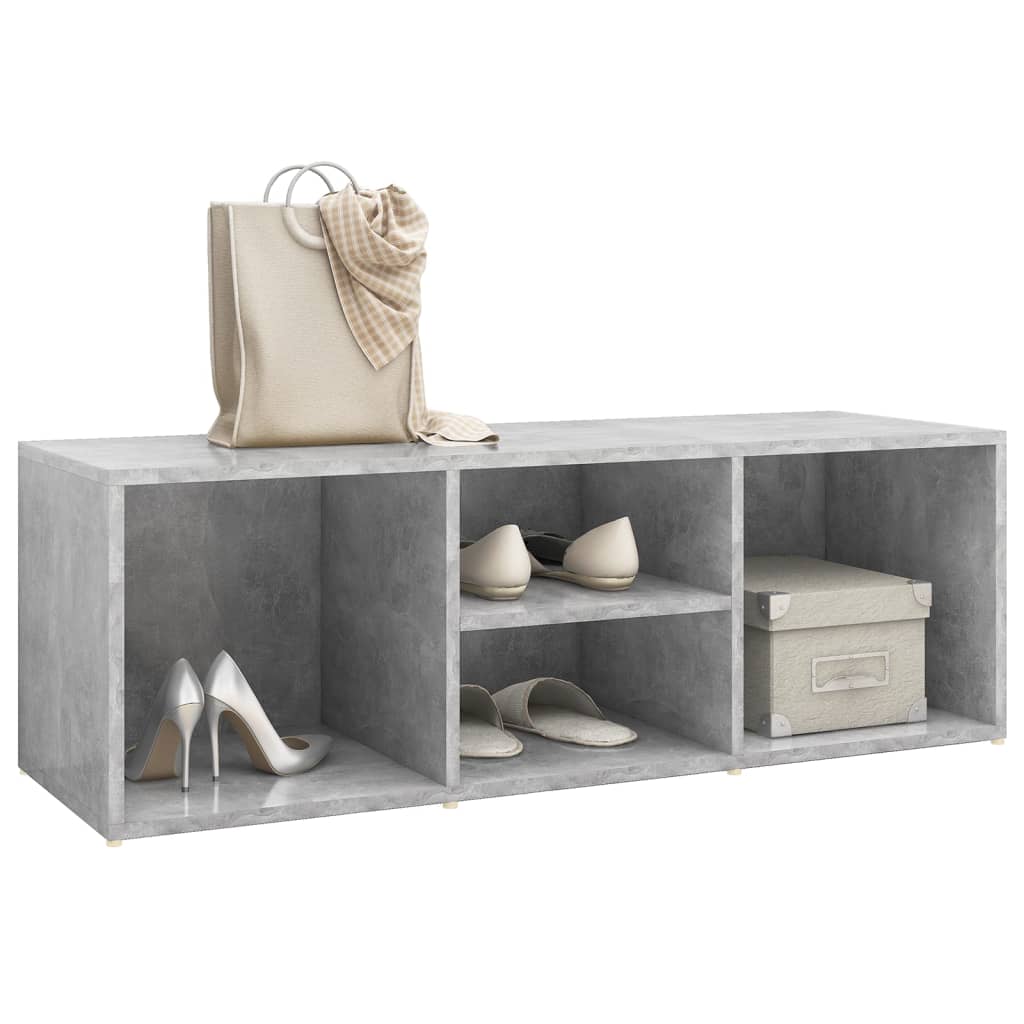 Skobenk betonggrå 105x35x35 cm konstruert tre