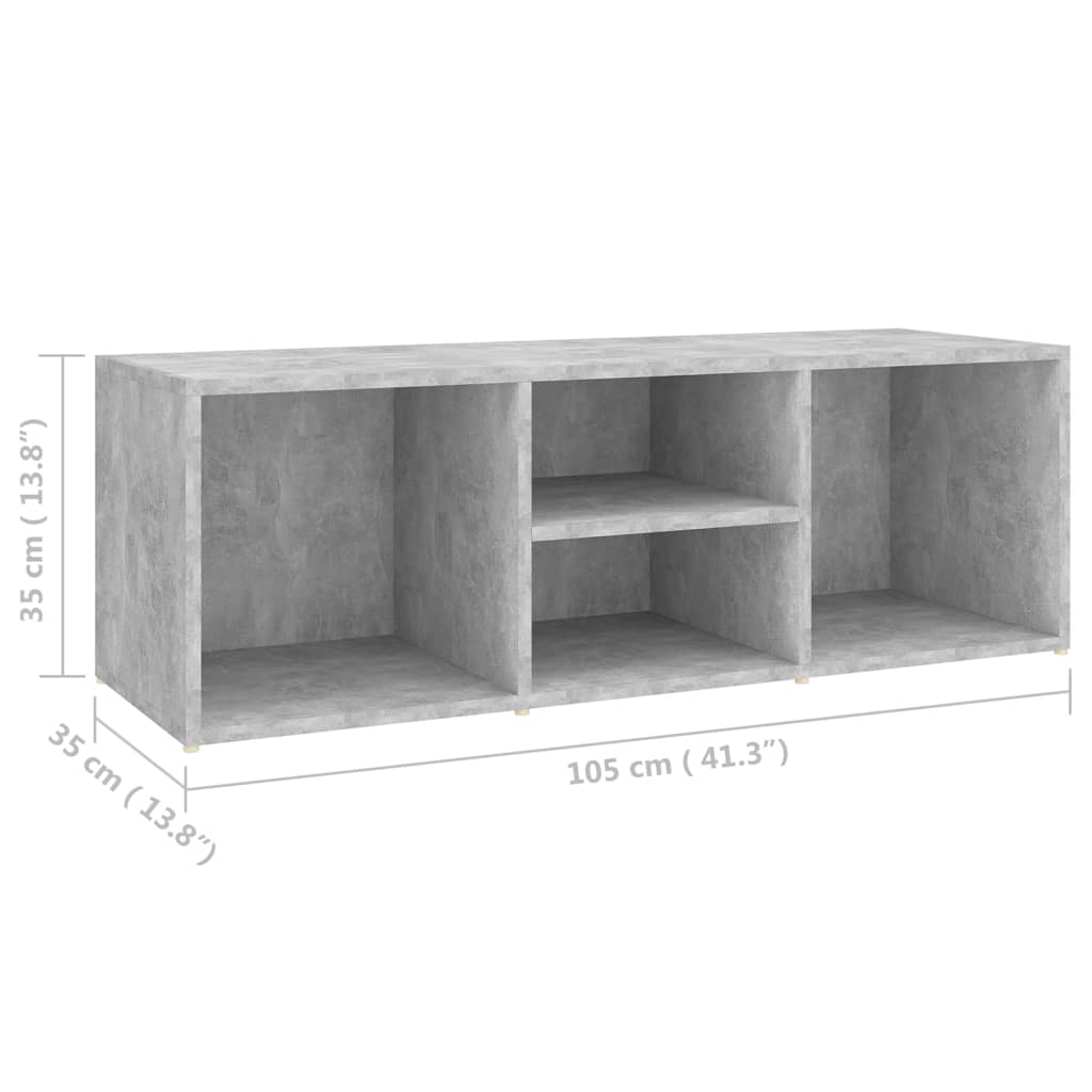 Skobenk betonggrå 105x35x35 cm konstruert tre