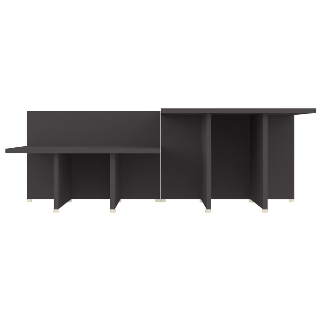 Salongbord 2 stk grå 111,5x50x33 cm konstruert tre