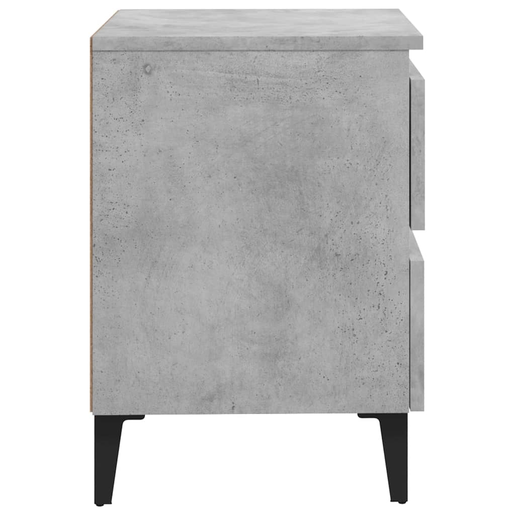 Nattbord 2 stk betonggrå 40x35x50 cm konstruert tre